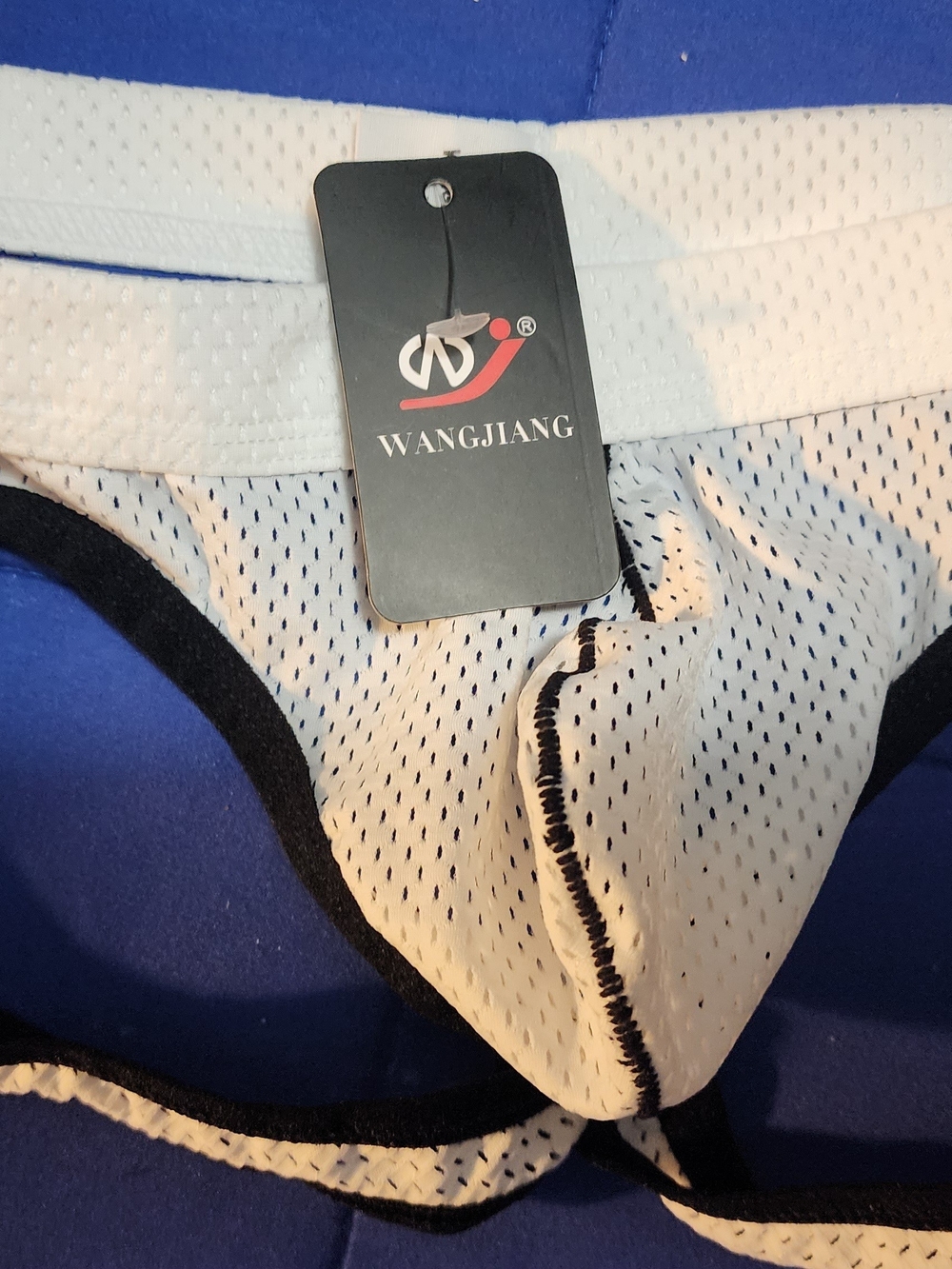 Men’s Athletic Mesh Briefs - White with Black Trim